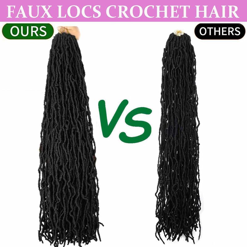 Miękkie loki szydełkowe włosy wstępnie zapętlone Faux Locs szydełkowe warkocze bogini Locs dredy włosy syntetyczne dla czarnych kobiet