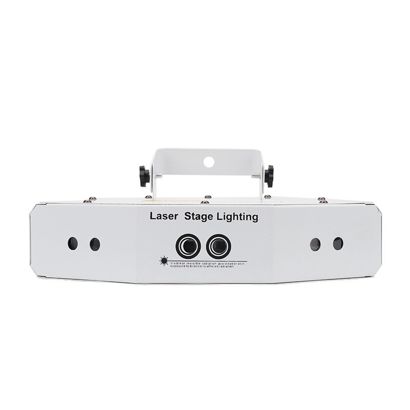 Lampe laser à balayage à Six yeux, en forme d'éventail, à commande vocale, barre d'équipement KTV, lampe de scène à commande vocale pour la maison