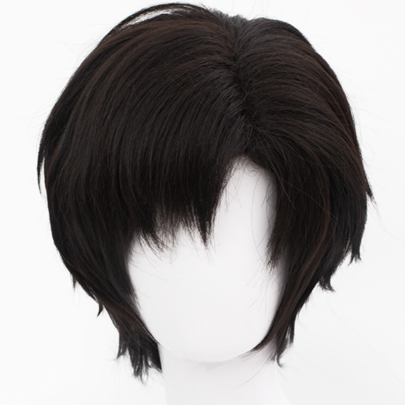 Cinta cahaya dan malam: Xiao Yi's Cos Wig hitam 37 titik tampan pemuda rambut pendek sedikit terbalik Wig pendek