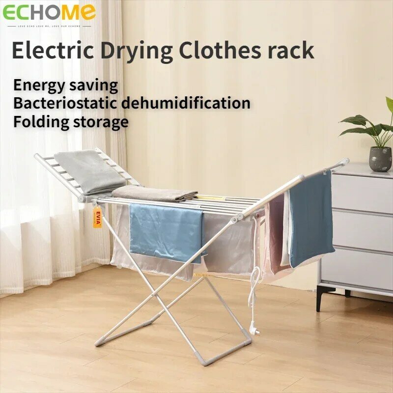 ECHOME asciugatrice elettrica a risparmio energetico riscaldamento a temperatura costante appendiabiti pieghevole asciugatrice elettrica