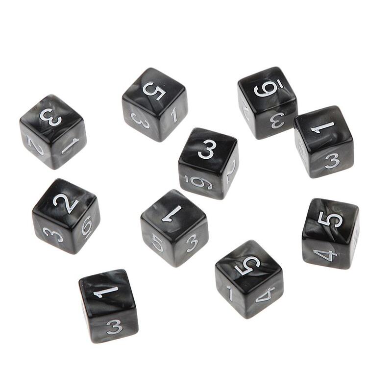 Multicolor 10pcs 12 Sided Dice D6 D10 D12 Playing  RPG Party Games Polyhedral Dices Funny Family Pub  Accessories
