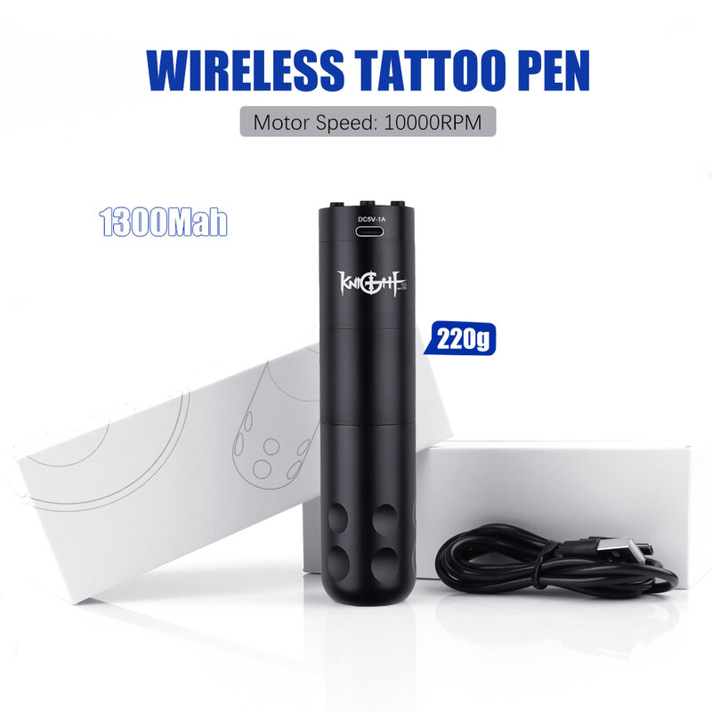 Bezprzewodowy obrotowy długopis z baterią maszynka do tatuażu z 1300mAh doładowywany zasilacz do tatuażu profesjonalny tatuaż permanentny makijaż