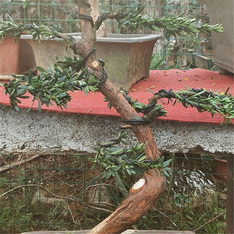 5m Fio Bonsai Planta Suporte Fio De Treinamento De Bonsai De Alumínio Anodizado Para Formas De Plantas Acessórios De Jardim 5 Tamanhos 1/1.5/2/2.5mm