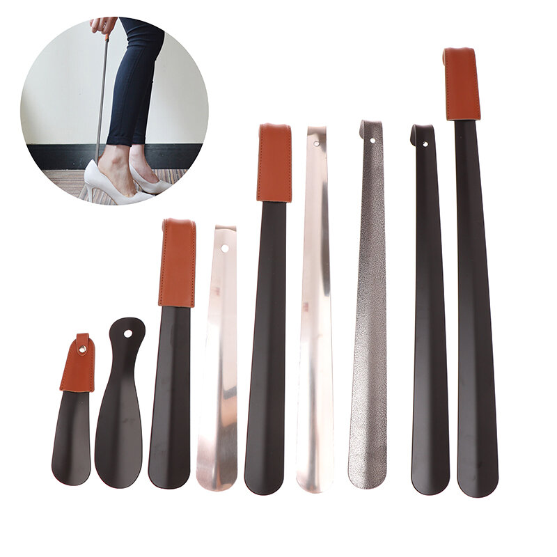 16-52CM Metal Shoe Horn Professional Long Handle Shoe Spoon Shoe Lifter Flexible Sturdy Slip Shoe Accessories Home Tools