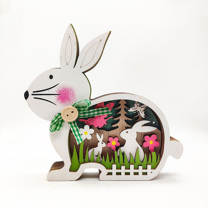 カラフルなウサギのライト,手作りの装飾