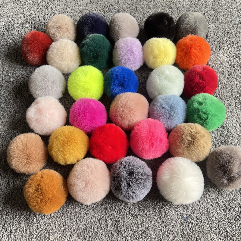 Faux Kaninchen Fell Pom Pom Bälle für DIY Schmuck, Kleidung, Hüte und Schuhe Accessoires Mädchen Pelz Pompon für Hüte