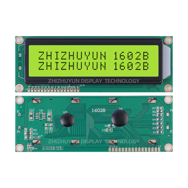 Source Manufacturer 3.6 Inch LCD Display Screen Yellow Green Membrane Large Character Module LCM1602B LCD Screen Module