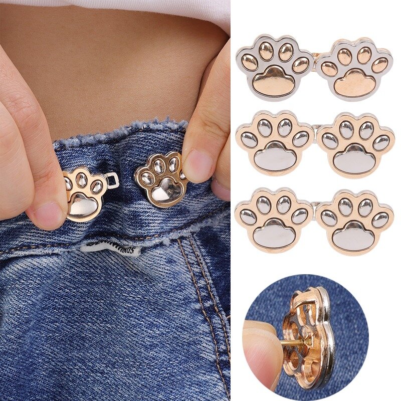 Tighten Waist Brooches Buckle Pins Waist Clip Adjustable Snap Detachable Button for Pant Jean Brooches Buckles Perfect Fit Waist