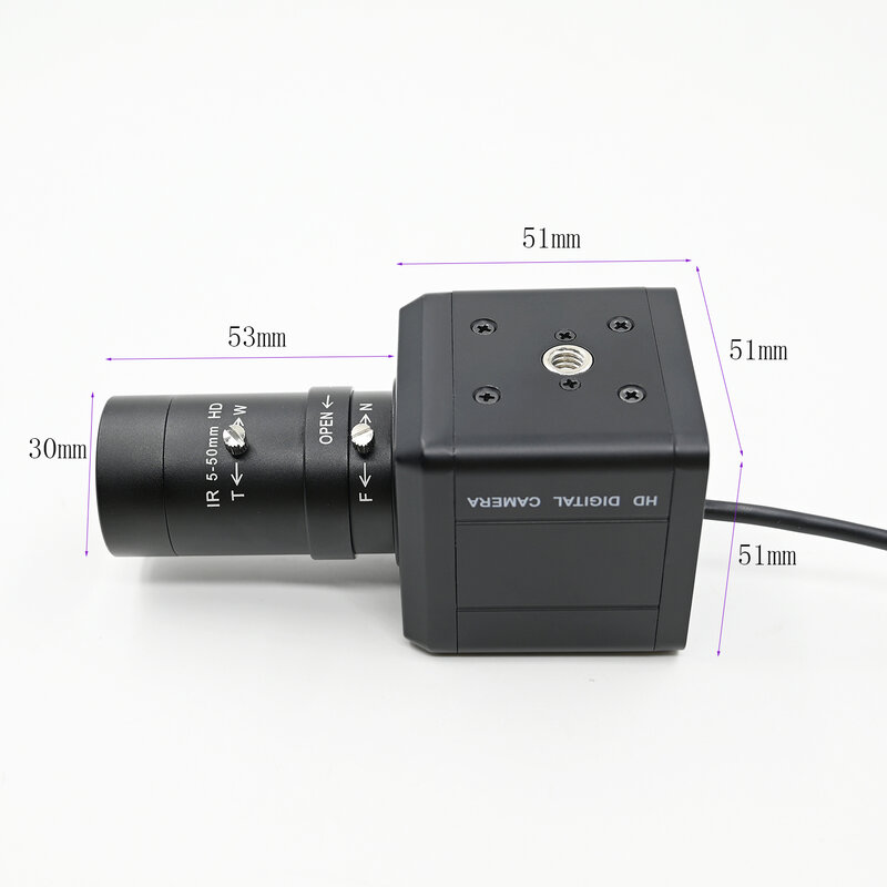 GXIVISION-controlador USB de alta definición, dispositivo de 13MP, plug and play, IMX458, 4208x3120, 5-50mm/2,8-12mm, lente CS, cámara