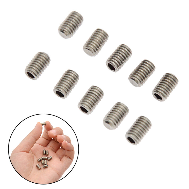 M5 Grub Screws Surfboard Fins Accessories Fin Plug Screws High Quality Silver Stainless Steel Brand New Durable