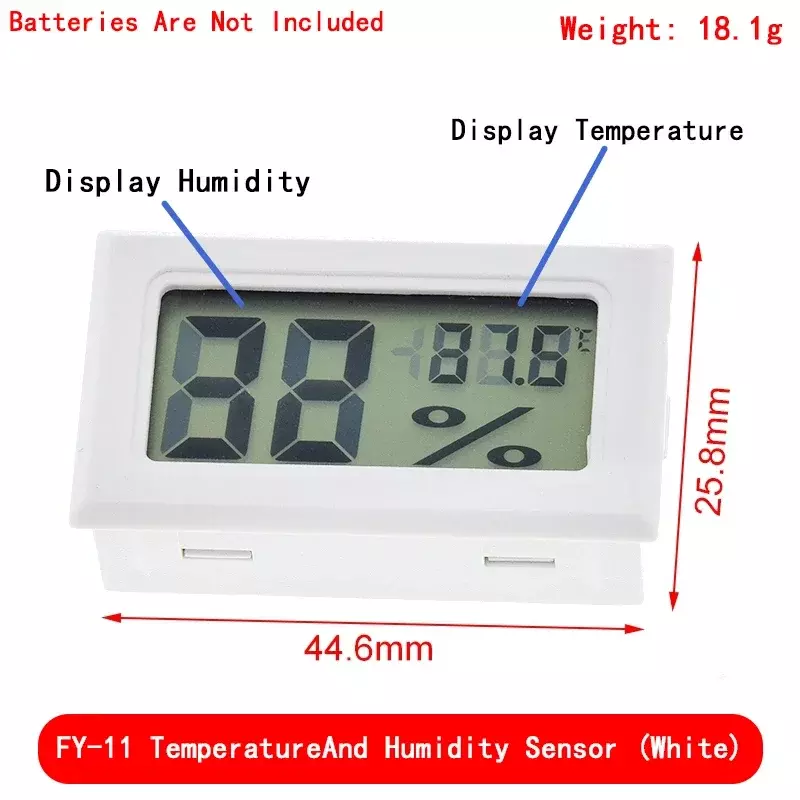 Mini termómetro Digital LCD utilizado para medidor de temperatura de humedad, Sensor de refrigerador, congelador interior y exterior,-50-110 ℃