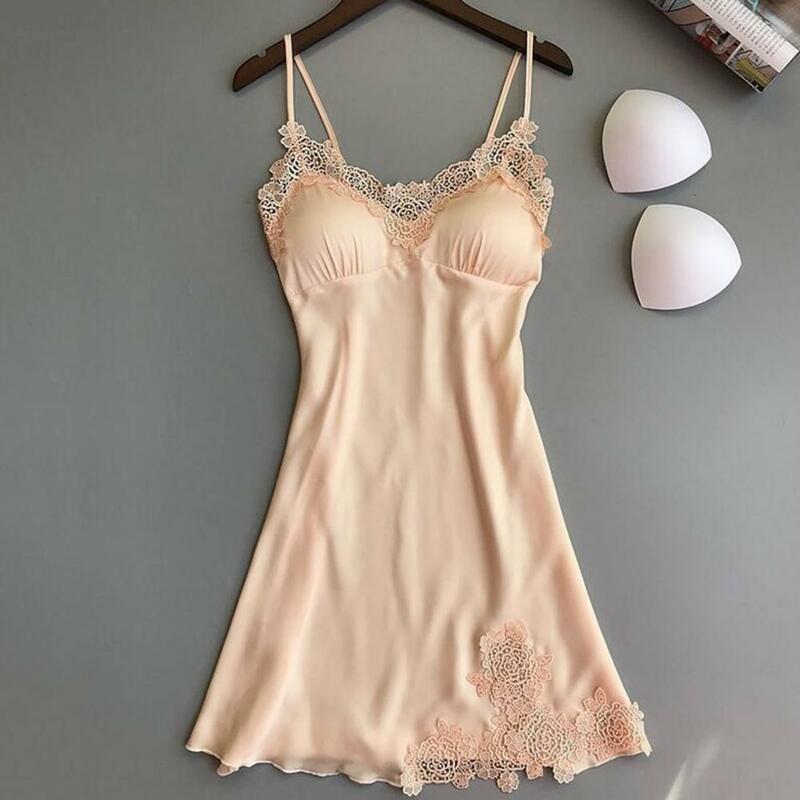 Sexy Lace Edge Nightdress Sexy Hollow Lace Lingerie Suspender Nightdress Nightwear Lingerie For Women