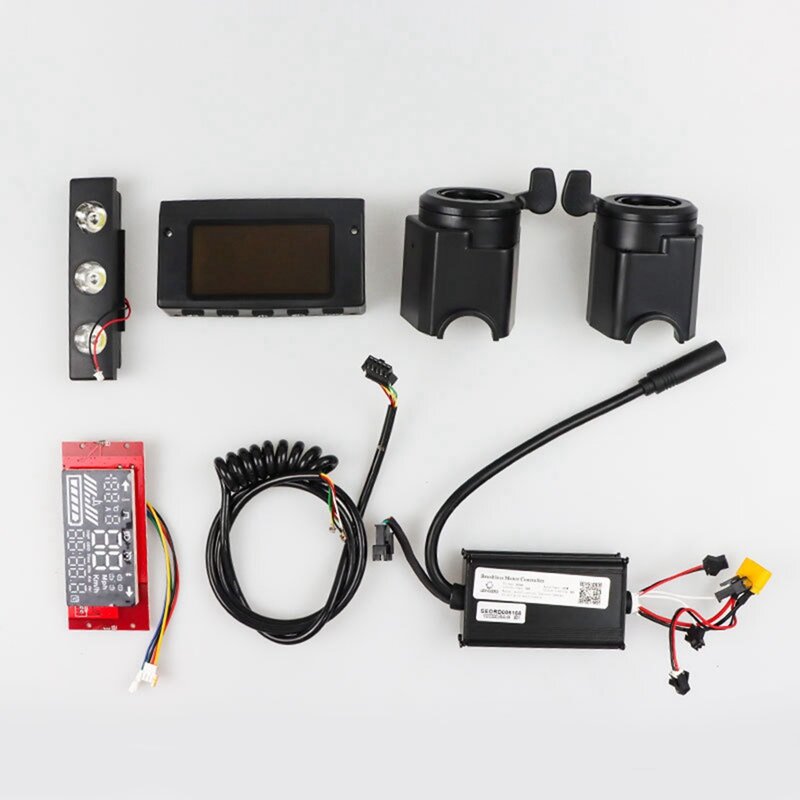Controller Lights Gauge Kit para veículo elétrico, calibre completo, acessórios para veículos, componentes de instrumentos, preto e vermelho
