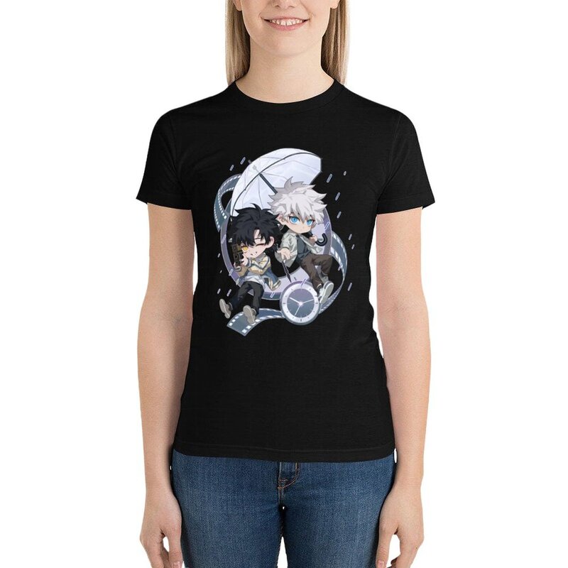 링크 클릭 치비 티셔츠, 애니메이션 의류, 히피 의류, 여성 의류, 여름 탑