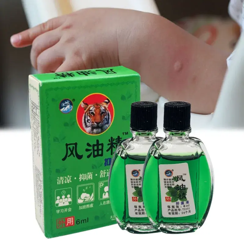 Fengyouqing-repelente de mosquitos, aceite médico líquido para aliviar el dolor, antiprurítico, refrescante, antimareos antimovimiento y, 3 piezas