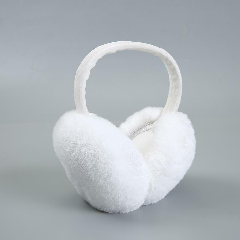 New Fur Solid Color Ear Muffs Autumn Winter Warm Earmuffs Comfort Unisex Skiing Fur Headphones Ear Warmer Woman Ear Cover