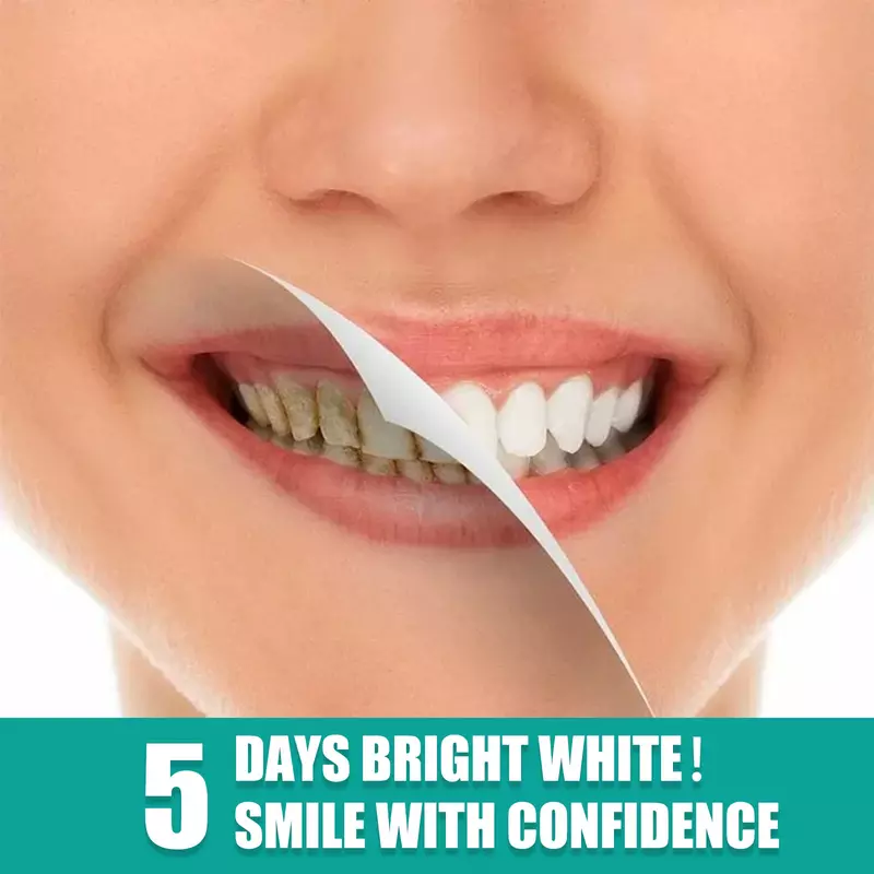 EELHOE Proszek do wybielania zębów 5-dniowe czyszczenie zębów Higiena jamy ustnej Plamy z płytki nazębnej Usuwanie kamienia nazębnego Naturalne narzędzie czyszczące