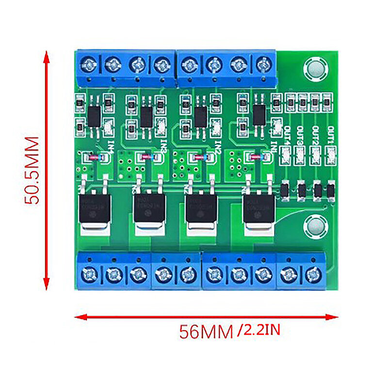 1PC MOS FET 4 Channels Pulse Trigger Switch Controller PWM Input Steady For Motor LED 4 Way 4ch 4 Way Diy Electronic Module