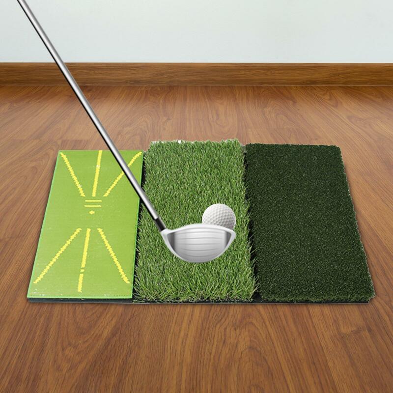 Golf Hitting Mat Swing Pad Portable Correct Hitting Posture Batting Pad for Home Office Backyards Indoor Equipment 66cmx43cm