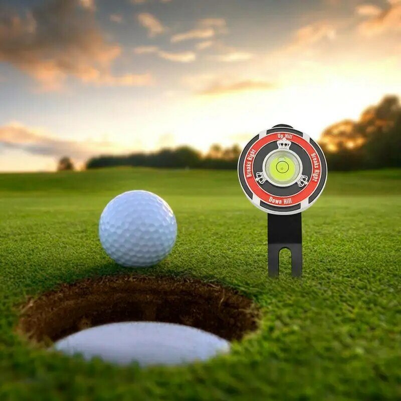 Golf Nível Ball Marker com alta precisão Alinhamento Leitor Tool, 2 lados Golf Ball Marker, Leitura Golf Ball