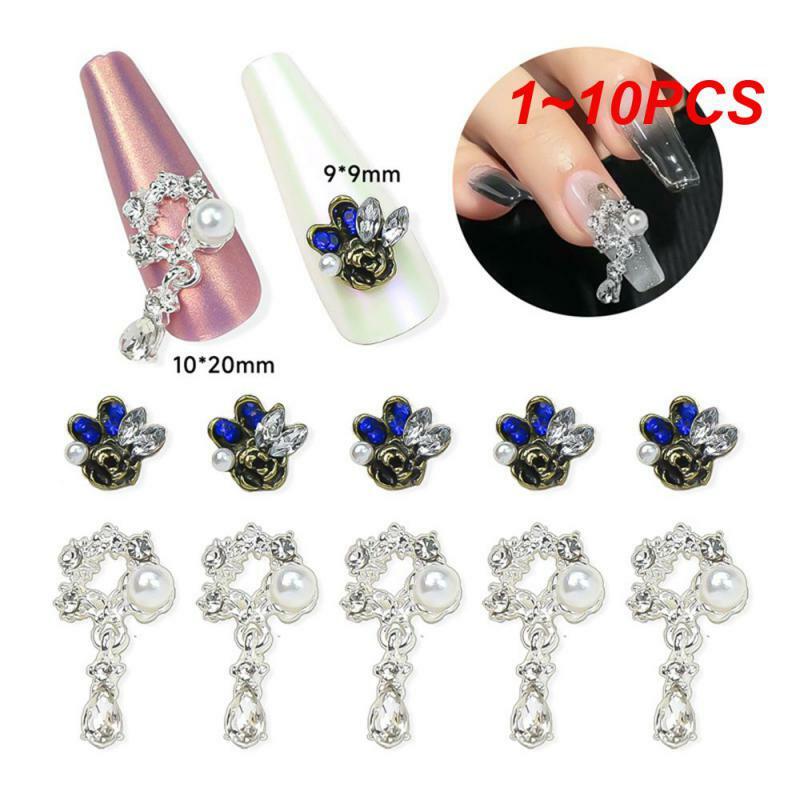False Nail Patch Womens Fashion Trend Accessories Green Flat Crystal And Translucent Removable Gems For Nails