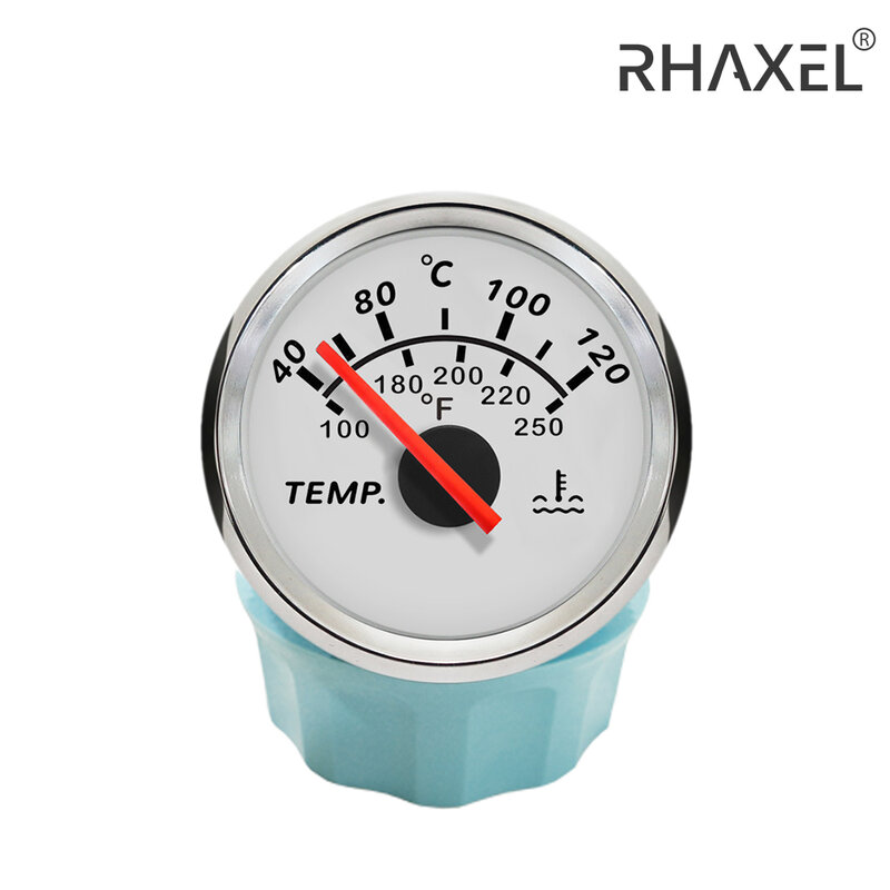 Misuratore di temperatura dell'acqua RHAXEL 40-120 Celsius 9-32V con retroilluminazione rossa 52mm per moto auto