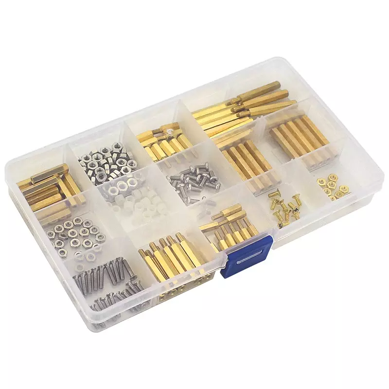 Kit de sujetadores de piezas mecánicas, tornillos, columna de nailon de cobre, adecuado para Arduino, placa de extensión DIY, Raspberry Pi 3B, 210 unidades por lote