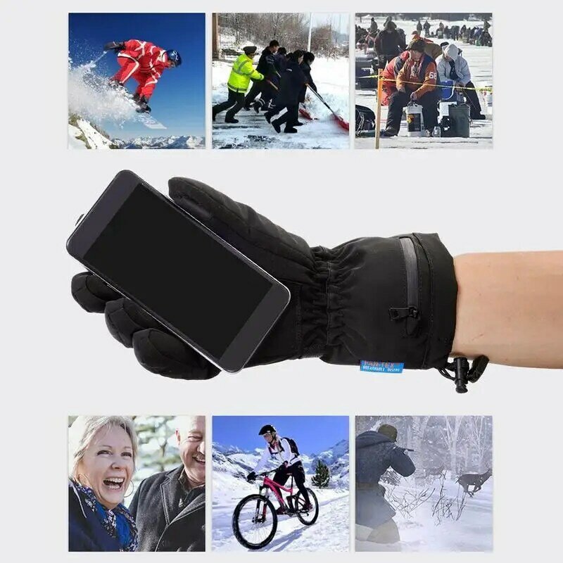 USB beheizte Handschuhe wasserdichte elektrische Handschuhe 3 Heiz stufen einstellbare weiche Heiz handschuhe Touchscreen Winter zubehör für