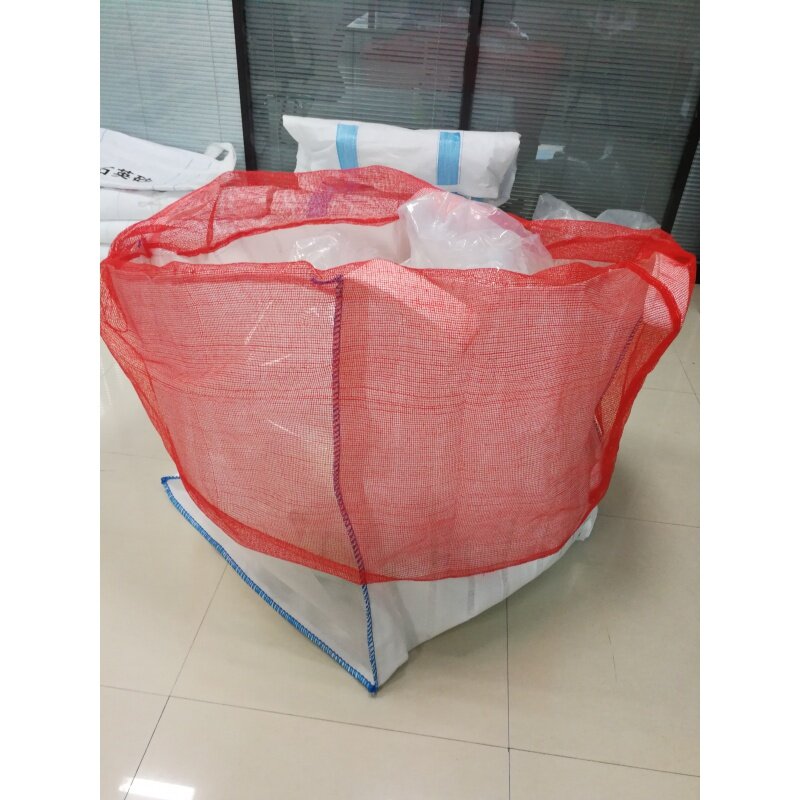 Producto personalizado, bolsa jumbo fibc tejida pp de malla ventilada de 1 tonelada, 1,5 toneladas, 2 toneladas, 1000kg para embalaje de leña, cebolla y patata