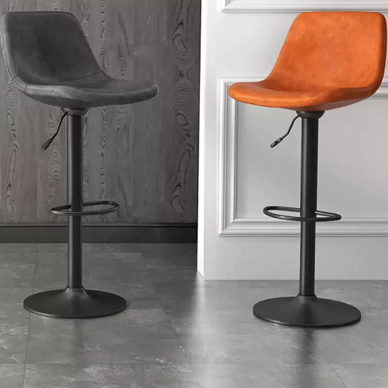 Nordic Counter Bar Chair Rotate Modern Swivel Backrest Bar Stool Home Designer Metal Lounge Tabourets Household Products