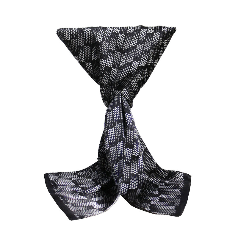 100% Silk Scarf Men Long Scarf 26X160cm Pure Mulberry Silk Satin Printed Double-Side High Quality Gift Wholesale