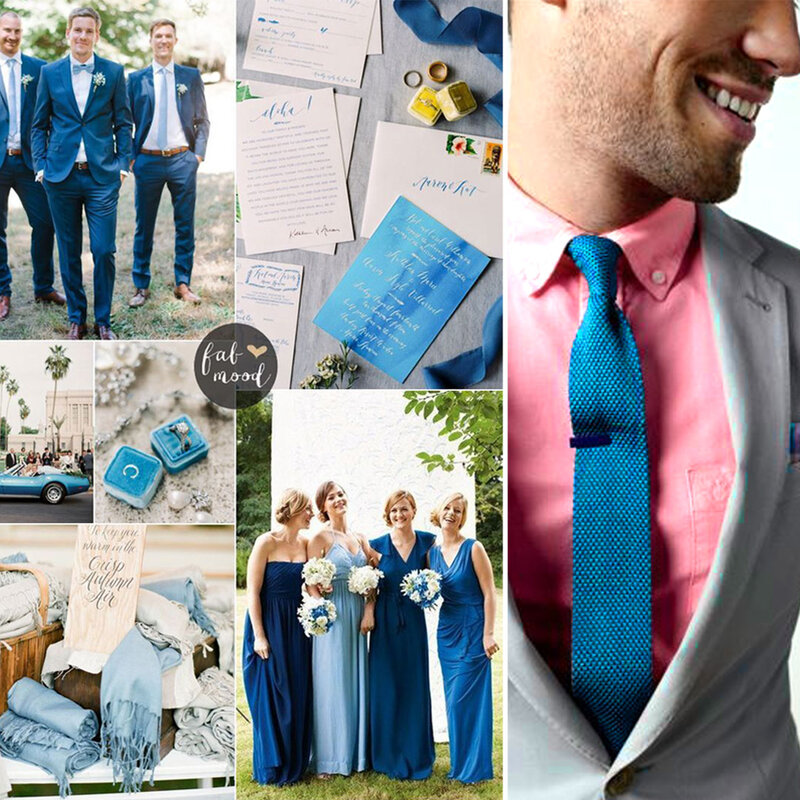 Corbatas de punto de Color liso para hombres y mujeres, corbatas ajustadas informales para hombres, corbata de cuello de punto para fiesta de boda, corbata naranja