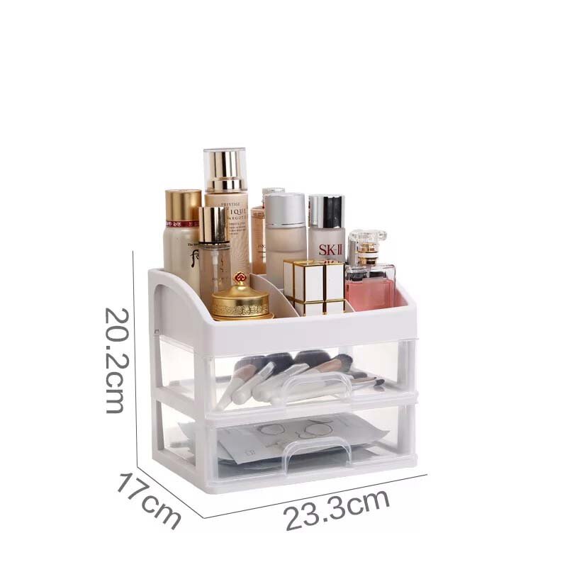 Boîte de rangement cosmétique en plastique T1, conteneur de bijoux, étui de maquillage, porte-pinceau, organisateurs de maquillage