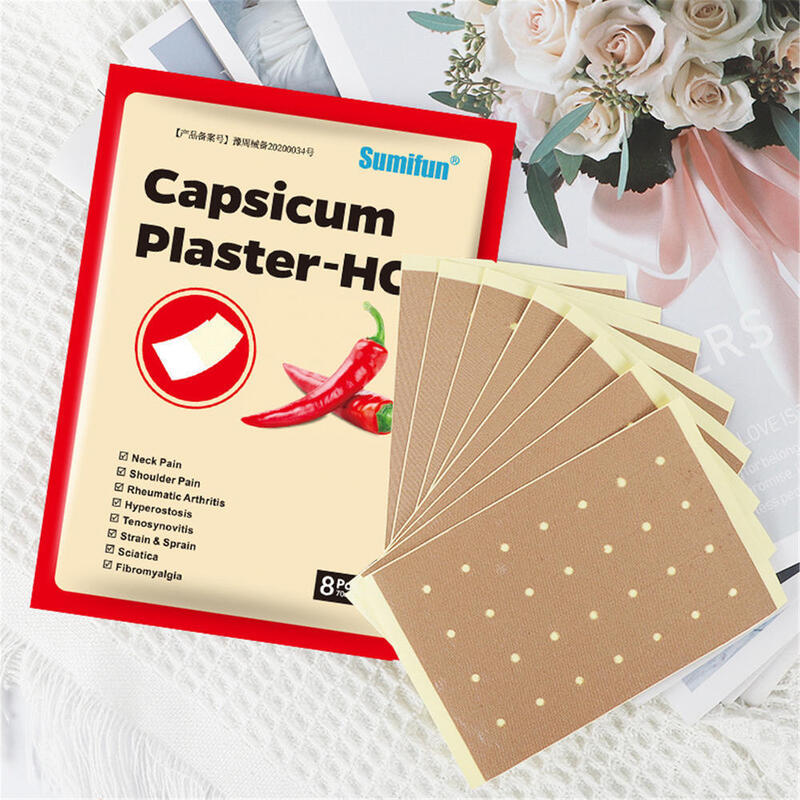 5 Bag 40pcs Pain Relief Patches Muscle Relief Injury Heat Therapy Pain Relieving Capsicum Plaster Patche