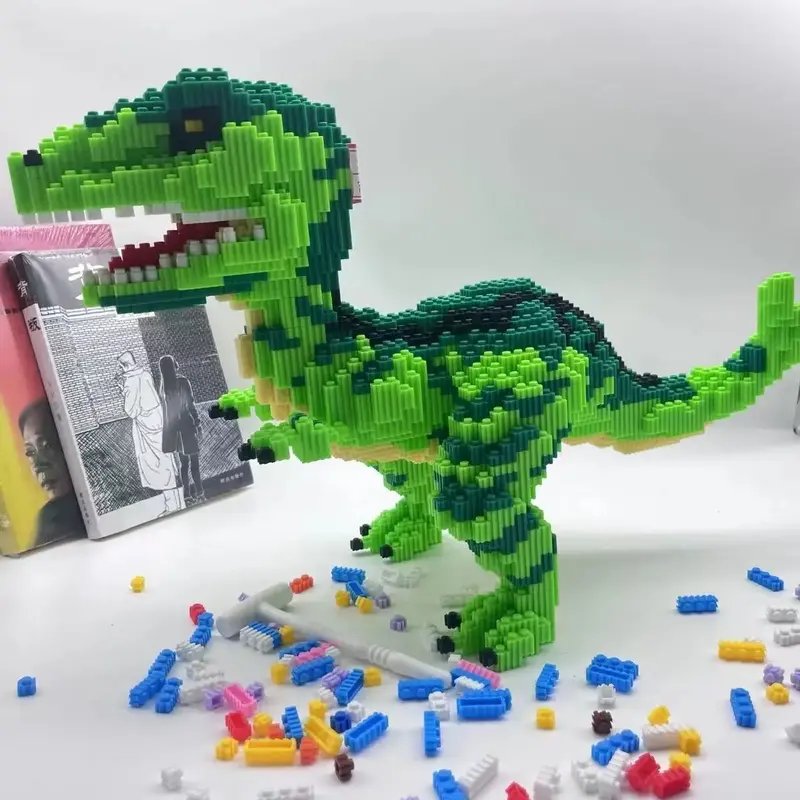 Świat zwierząt dinozaur zabawki budowlane gigantyczne cegły tyranozaura Rex DIY Model montażowy prezent urodzinowy dla dzieci dla dorosłych