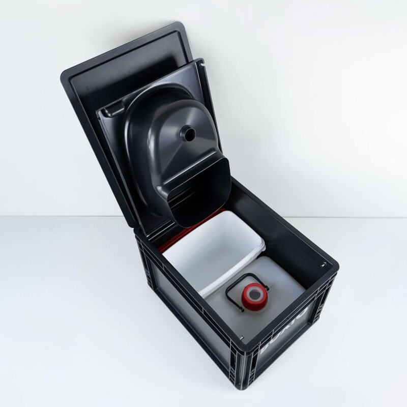 BOXIO inodoro portátil, práctico inodoro para acampar Inodoro compacto, seguro y Personal con eliminación conveniente para Ca