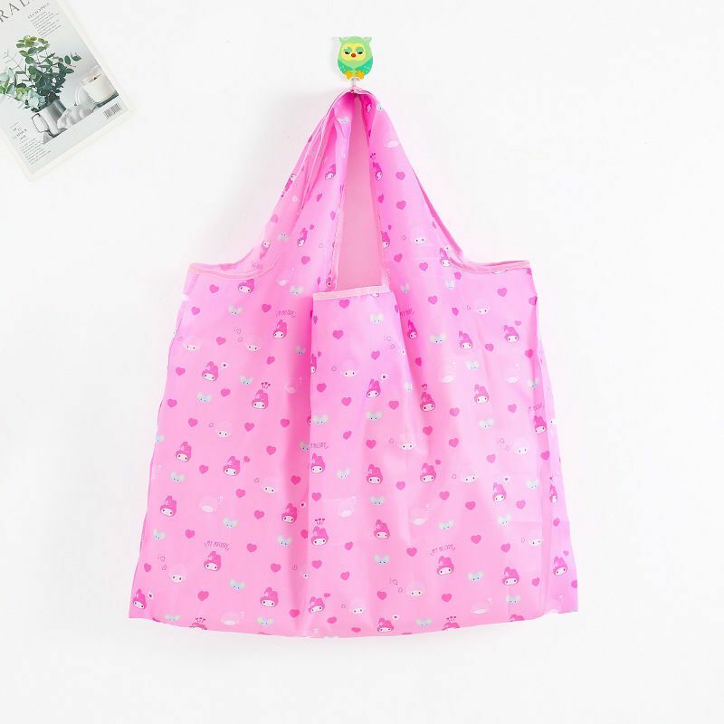 60*50cm new Sanrio Hello Kitty Kuromi portable folding tote bag waterproof large reusable environmentally friendly shopping bag