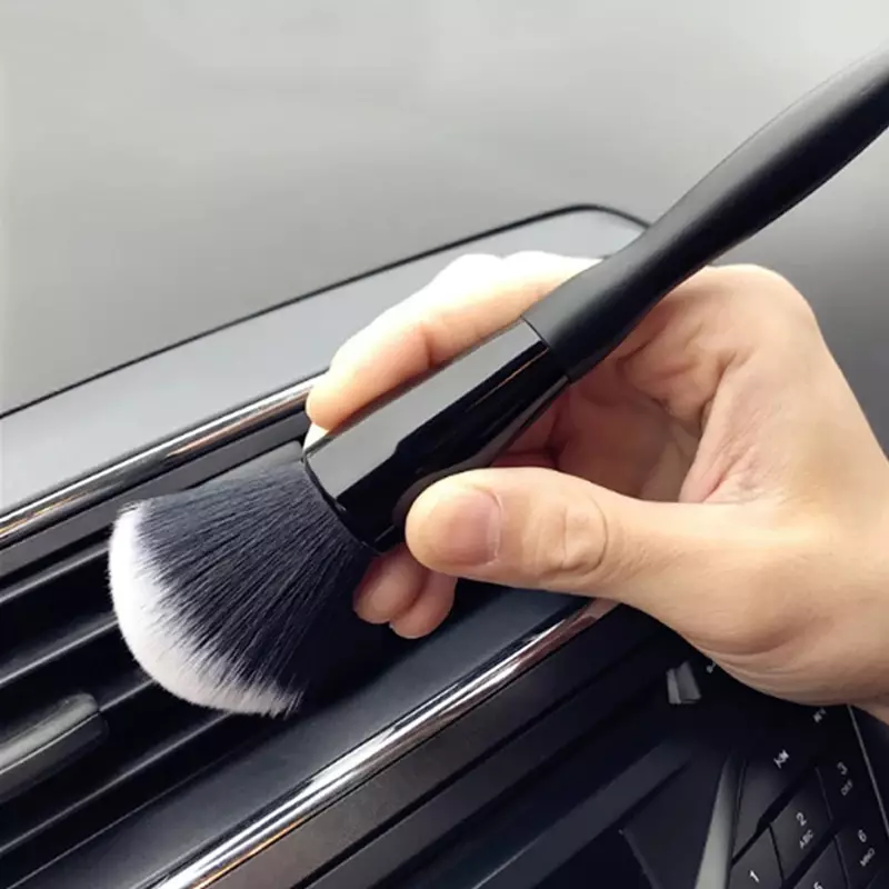 รายละเอียดรถแปรงรถ Dashboard แปรงทำความสะอาดประตูที่นั่ง Air Outlet Duster ไม้ Universal Soft Bristles เครื่องมือรถ