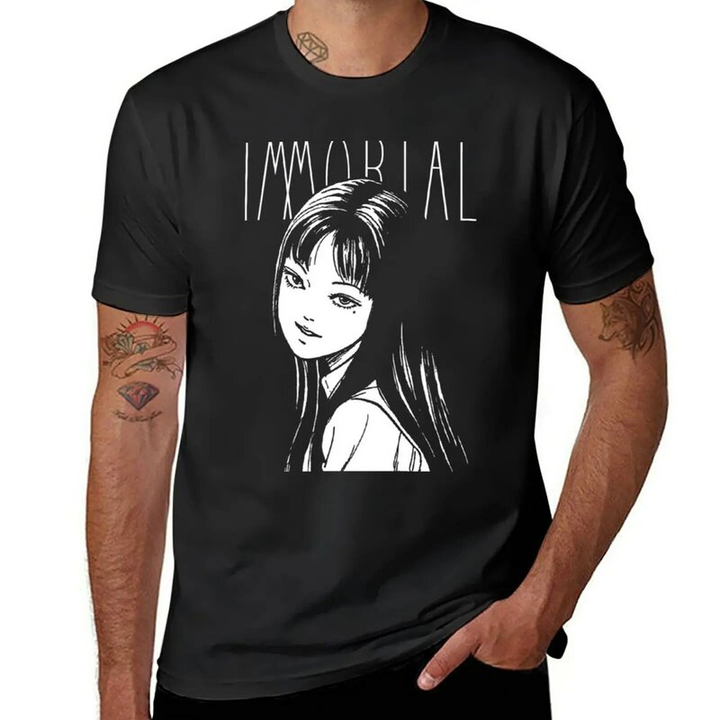 Tomie-camiseta gráfica imortal para homens, camisa animal print para meninos, camisetas de fãs esportivos, novo