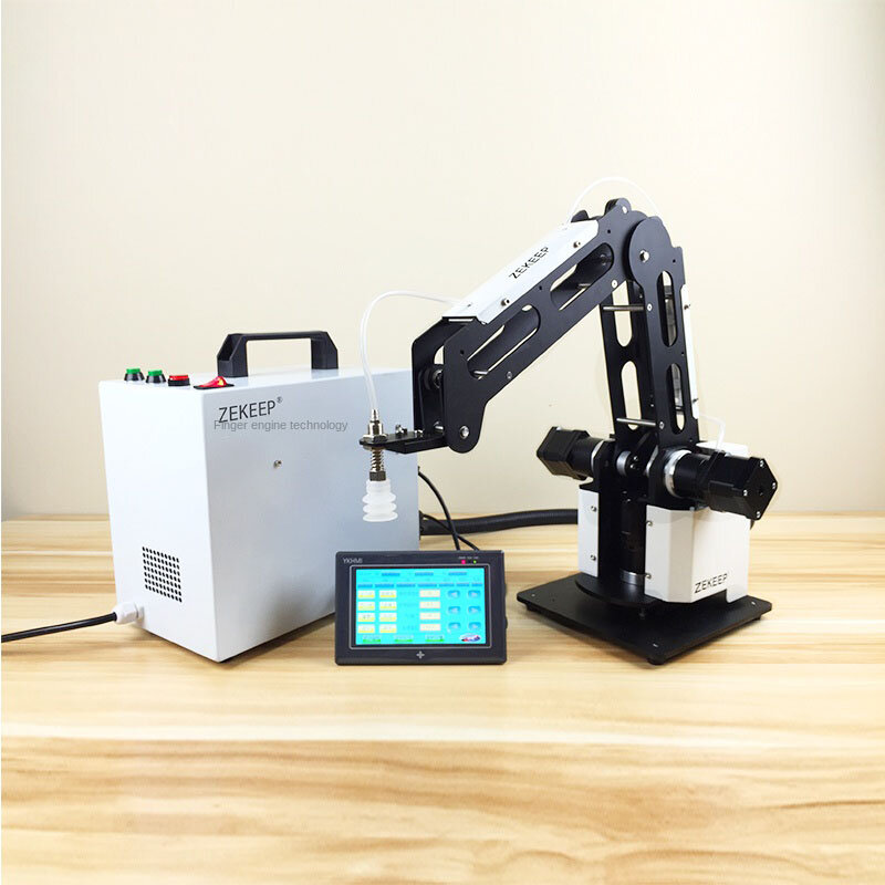 3 Dof lengan Robot mekanik Manipulator industri Desktop lengan Robot edukasi beban 500g dengan pompa udara Robot yang dapat diprogram