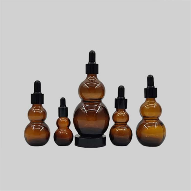Amber Essential Oil Glass Pipette Bottles, Frasco conta-gotas vazio, Aromaterapia Líquida Marrom, Recarregável, 10-100ml
