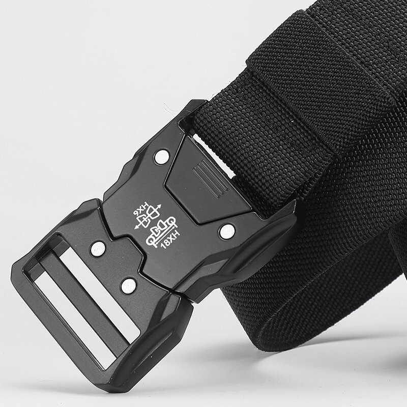 FARAMIGO 2023 nuova cintura tattica fibbia in metallo cintura elastica a sgancio rapido cintura da allenamento per utensili Casual cintura per pantaloni da uomo YD124