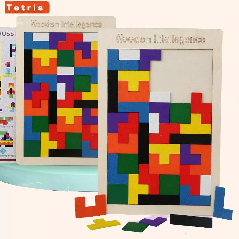 Деревянный 3D пазл, игрушка, цветная форма, познавательные игры для детей, деревянные головоломки, игрушки, танграммы для детей