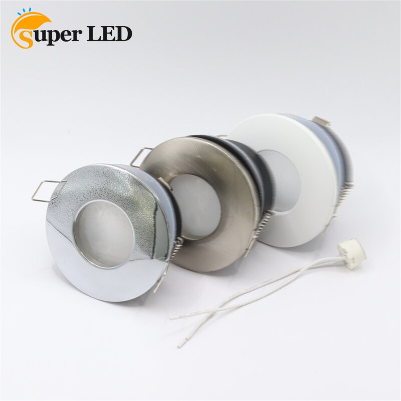 Caixa LED Downlight para teto, ângulo ajustável, montagem embutida, corado Adicionar na lâmpada, redondo, GU10, MR16, GU 5.3