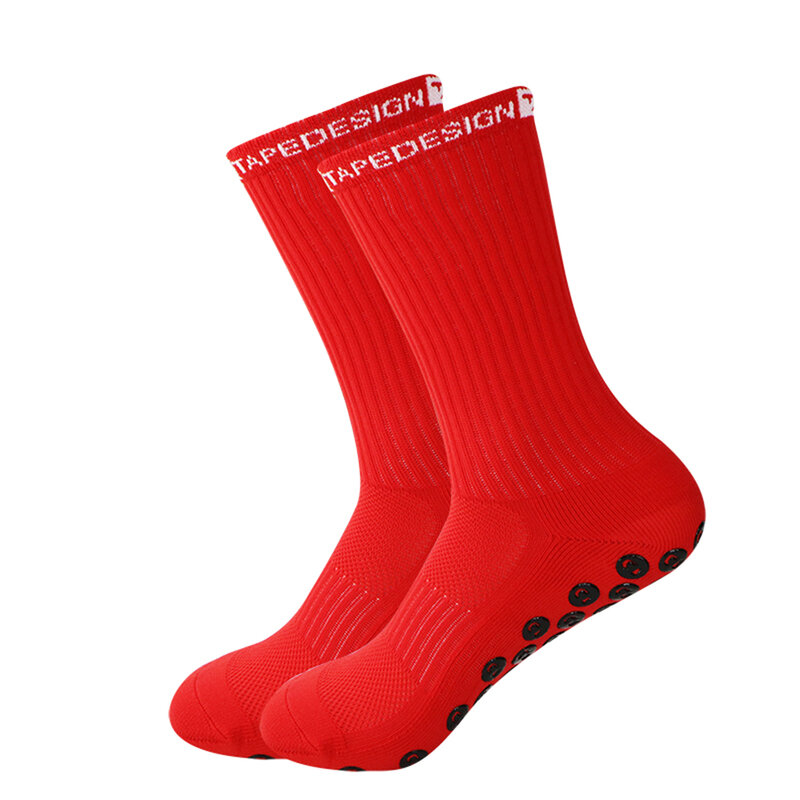 Нескользящие футбольные спортивные носки, впитывающие пот футбольные мужские и женские спортивные носки, утолщенная подошва с круговой фрикционной пленкой