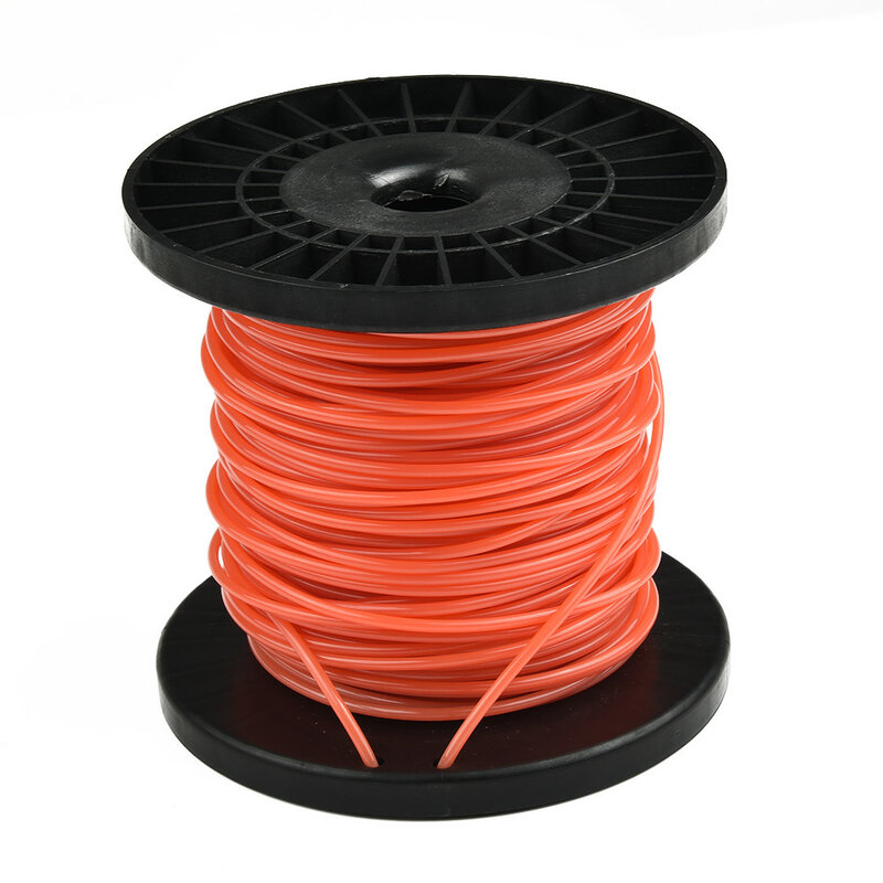 Leve Manual Feed Aparadores Elétricos, Linha Trimmer para STIHL, Nylon Orange Trimmer Wire, 50m