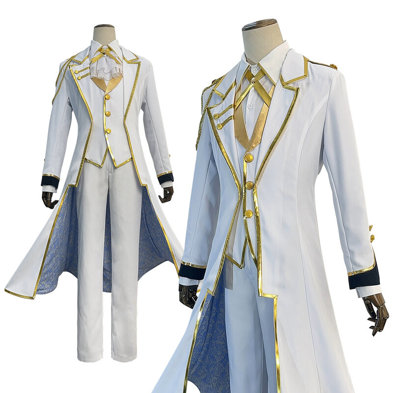HOLOUN kostum Cosplay Anime kunci biru Wig malaikat dan seri Iblis mantel celana seragam putih jaring mawar Cos Convention