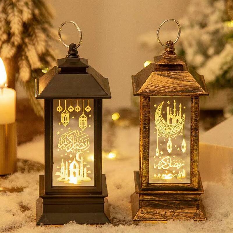 Eid mubarak LEDランタン、ラマダンランプ、電子キャンドル、吊り下げ、テーブルの装飾、ギフト、装飾品、イスラム、イスラム教徒の休日、パーティーの装飾