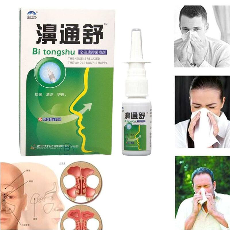 20ml Xueshan Baicaotang Bi Tong Shu Bi Su Ning Spray Bi Shu Shuang zatkany nos i wygodny nos kojący