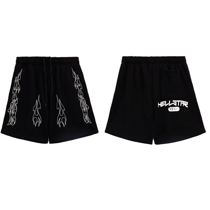 New Hellstar Couple Cotton Shorts Short Pants Daily Casual Pink Loose Sweatpants Y2K Summer style
